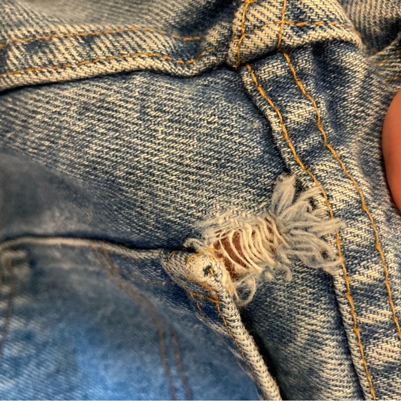 Vtg Jordache Jean Cutoff Shorts Denim High Rise Mismatched Lengths 8 - Picture 11 of 13